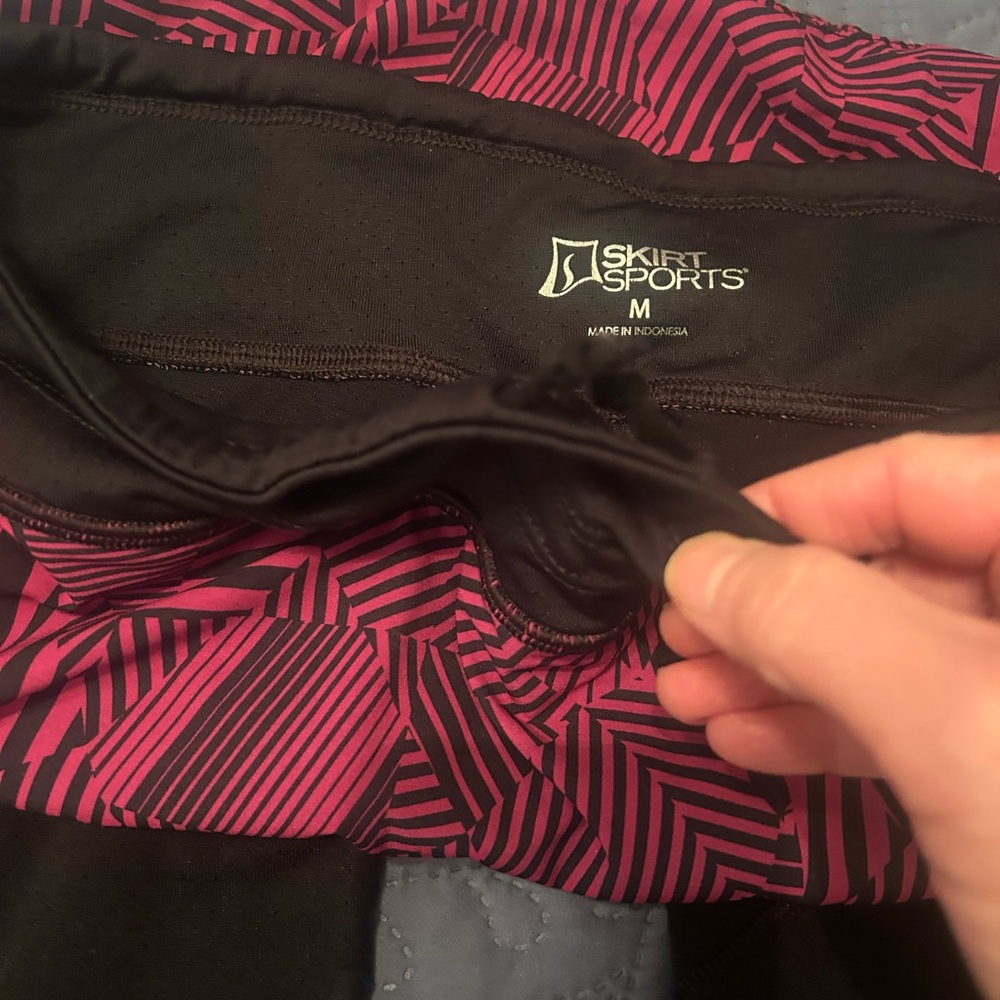 SkirtSports Black and Pink Athletic Skirt with capris - Picture 5 of 7